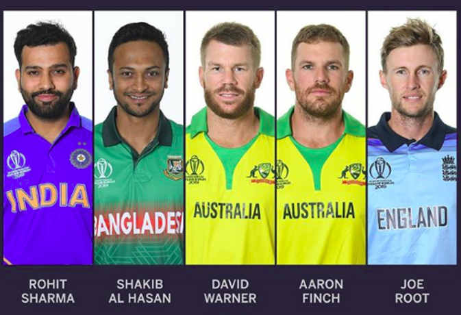 Top 5 Batsman of the ICC World Cup Cricket 2019