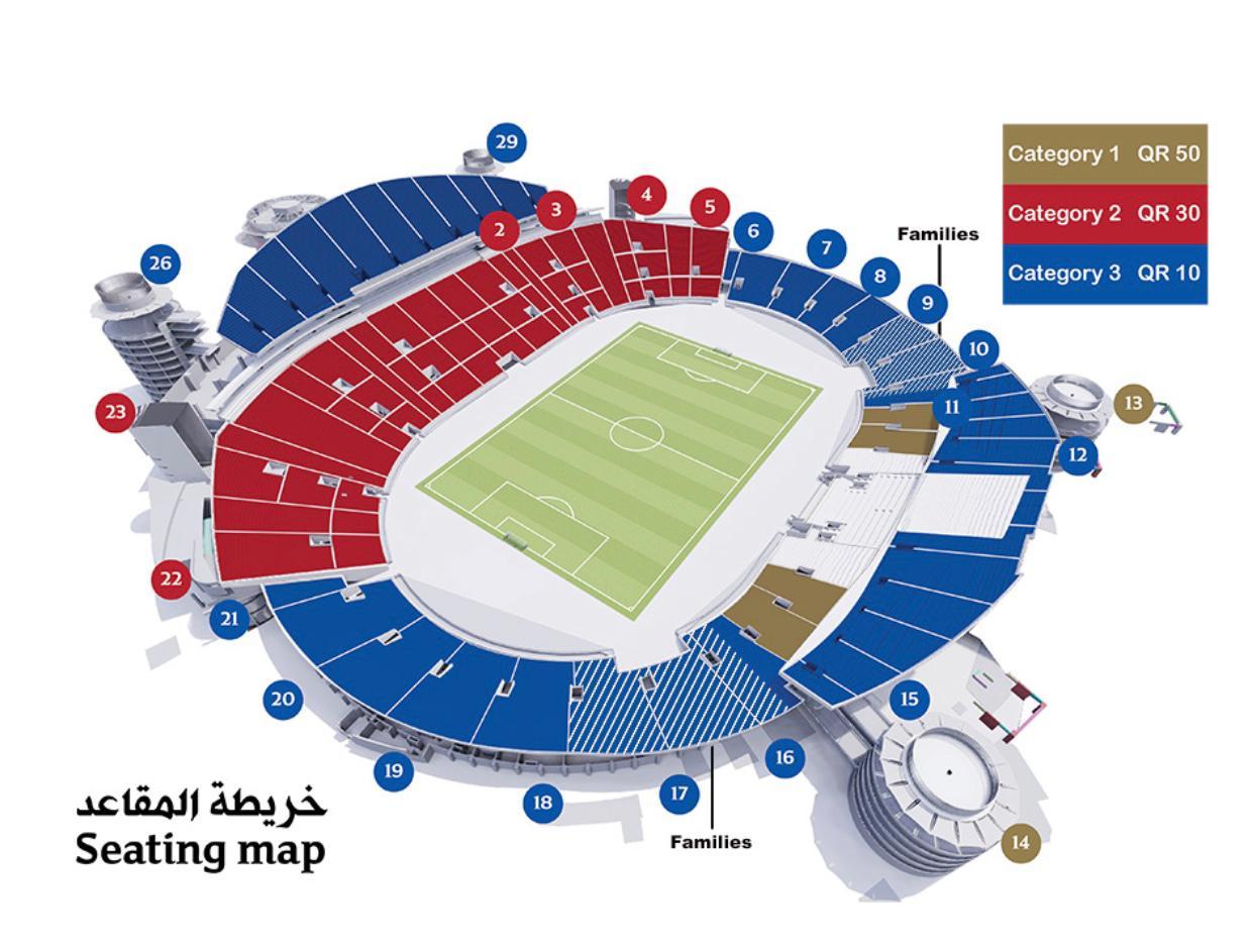 Arabian Gulf Cup 2019 Seating Plan