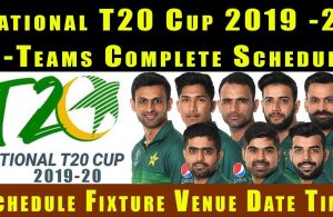 Pakistan National T20 Cup 2019 Schedule, Teams & Points Table