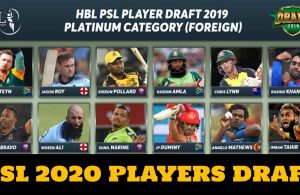 HBL PSL Player Draft 2020 | Platinum Foreign Players Pool for PSL Auction 2020