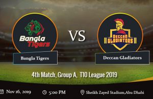 T10 League 16th November 2019 Matches, Preview, Analyis & Predictions