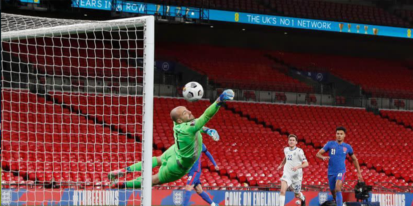 Calvert-Lewin scores twice as England thump San Marino