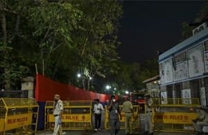 Police protect empty stadium as IPL arrives in India's virus-hit capital