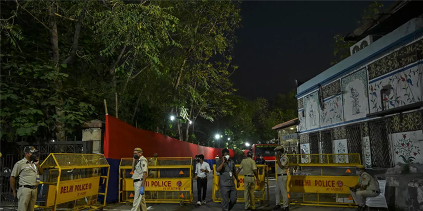 Police protect empty stadium as IPL arrives in India's virus-hit capital