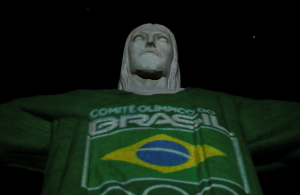 Christ the Redeemer lit up to mark 100 days till the Olympics