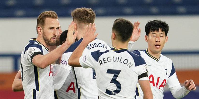 Kane double earns Spurs 2-2 draw at Everton