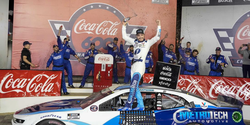 Kyle Larson wins Coca-Cola 600 as Hendrick breaks record