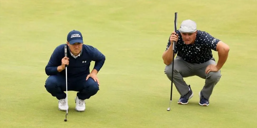 Spieth gives DeChambeau lesson in links golf