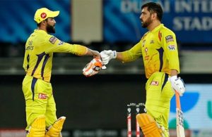 MS Dhoni and Ravindra Jadeja in action for CSK
