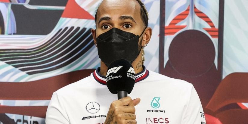 Lewis Hamilton in an F1 Press Conference