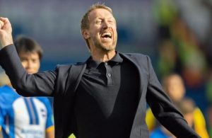 Graham Potter celebrating at a game