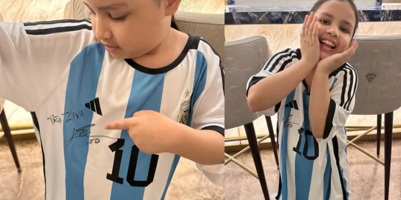 Lionel Messi Gifts to MS Dhoni's Daughter