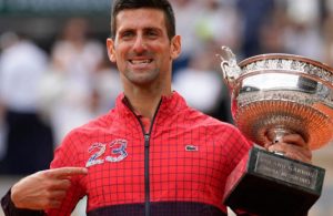 Novak Djokovic with Grand Slam Title